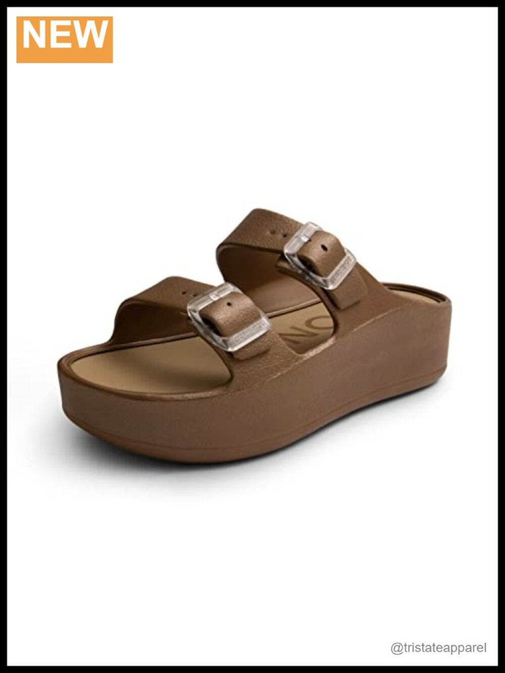 Women's Vegan Platform Wedge Sandals Slip-On Water-Friendly Summer Slides